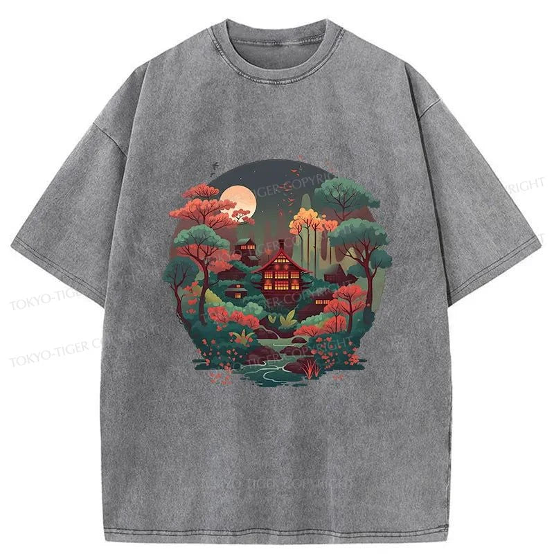 Tokyo-Tiger Japanese Village Washed T-Shirt