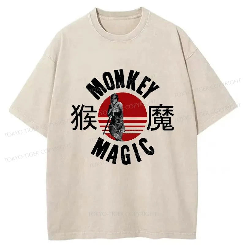 Tokyo-Tiger Monkey Magic Japan Washed T-Shirt