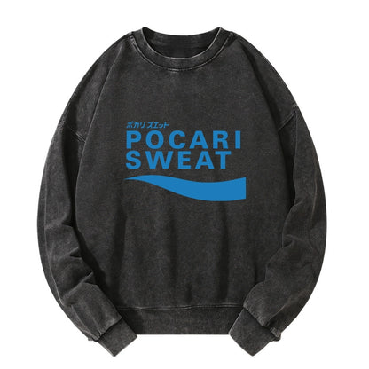 Tokyo-Tiger POCARI SWEAT Blue Washed Sweatshirt