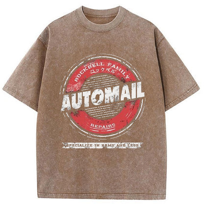 Tokyo-Tiger Automail Specialize In Arms Washed T-Shirt