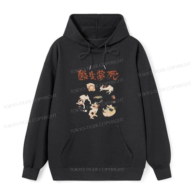 Tokyo-Tiger Drunken Cats Classic Hoodie