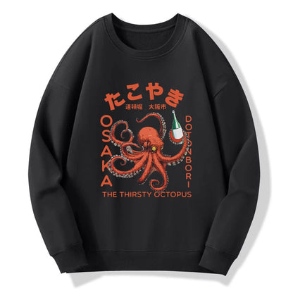 Tokyo-Tiger Octopus Drinks Soju Sweatshirt