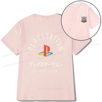 Tokyo-Tiger PlayStation Logo Japan Front Back Classic T-Shirt