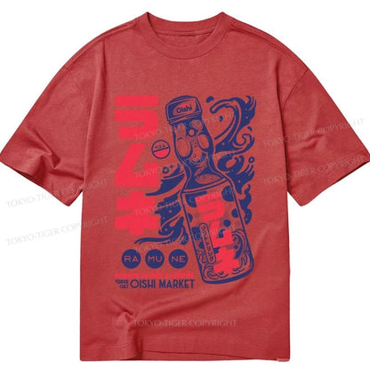 Tokyo-Tiger Ramune Print Japanese Classic T-Shirt