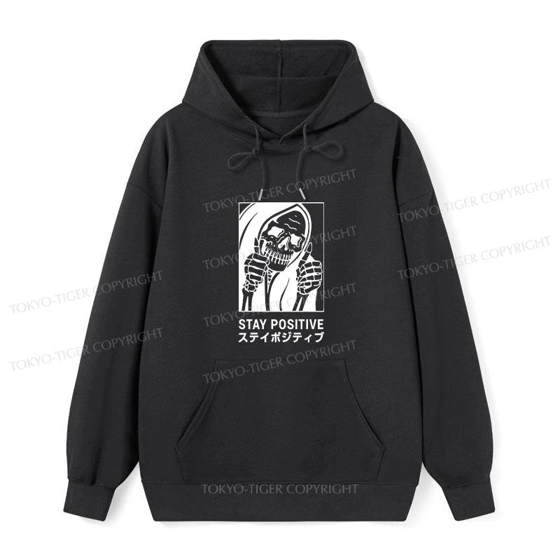 Tokyo-Tiger Stay Positive Skeleton Classic Hoodie