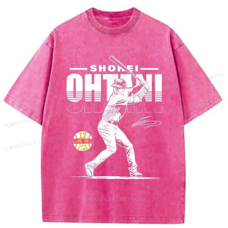 Tokyo-Tiger Retro Shohei Ohtani Japan Washed T-Shirt