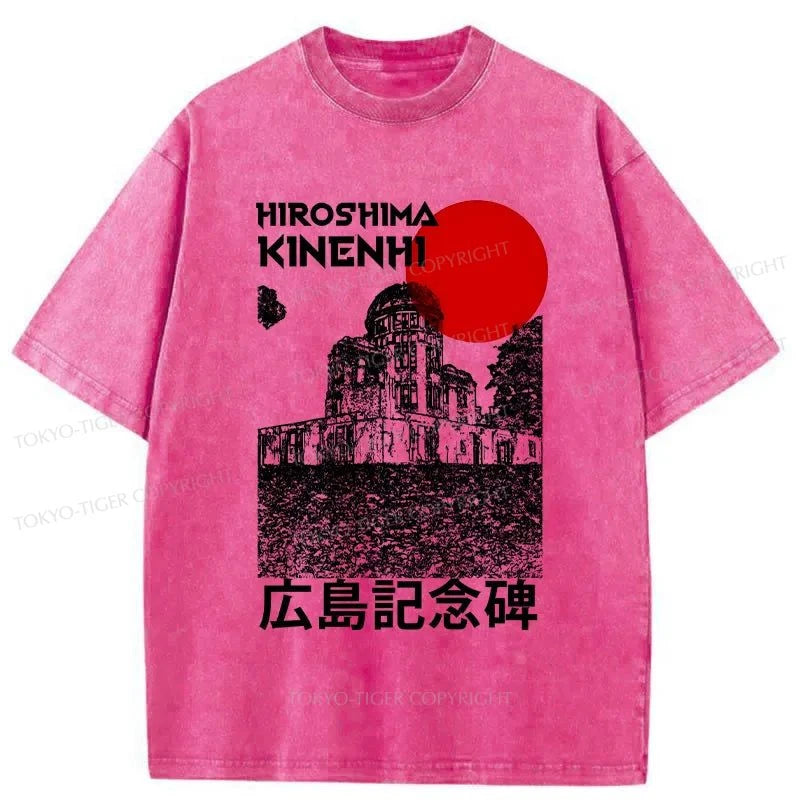 Tokyo-Tiger Hiroshima Memorial Japanese Washed T-Shirt