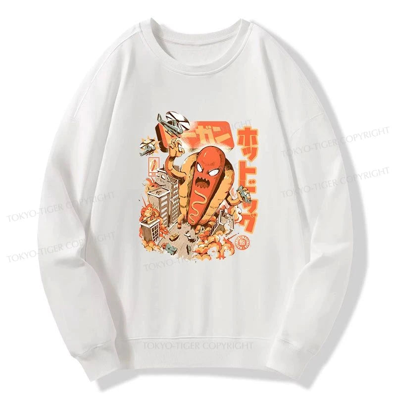 Tokyo-Tiger Great Hot Dog Kaiju Japanese Sweatshirt