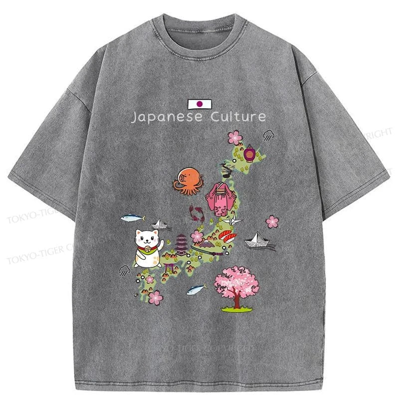 Tokyo-Tiger Japanese Culture Washed T-Shirt