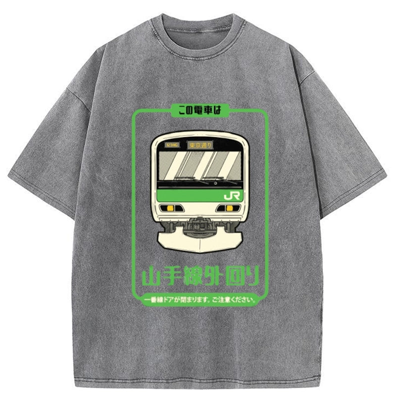 Tokyo-Tiger Yamanote Line Japanese Washed T-Shirt