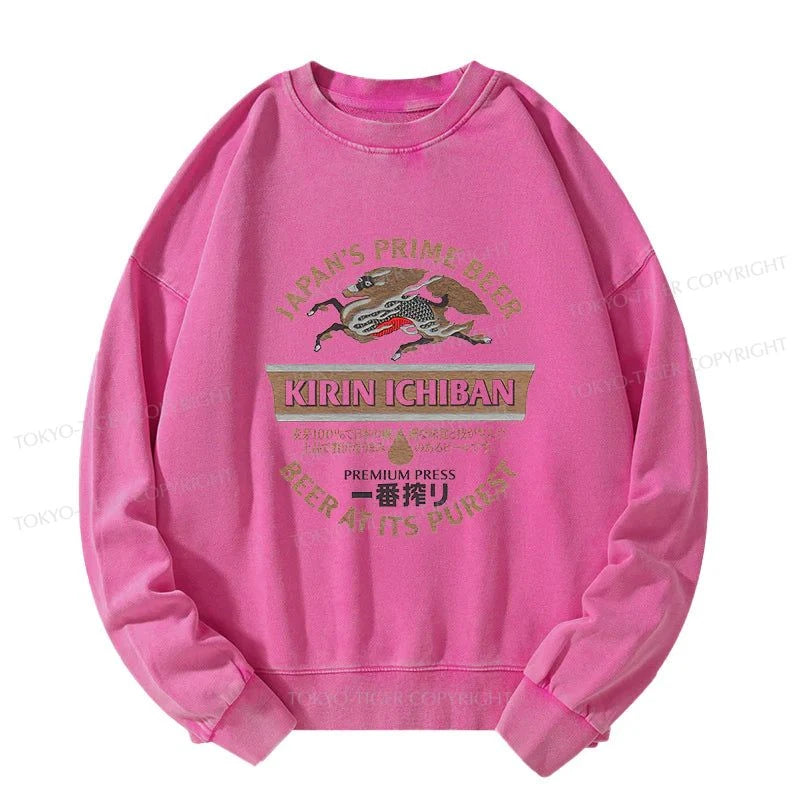 Tokyo-Tiger Kirin Ichiban Beer Japan Washed Sweatshirt