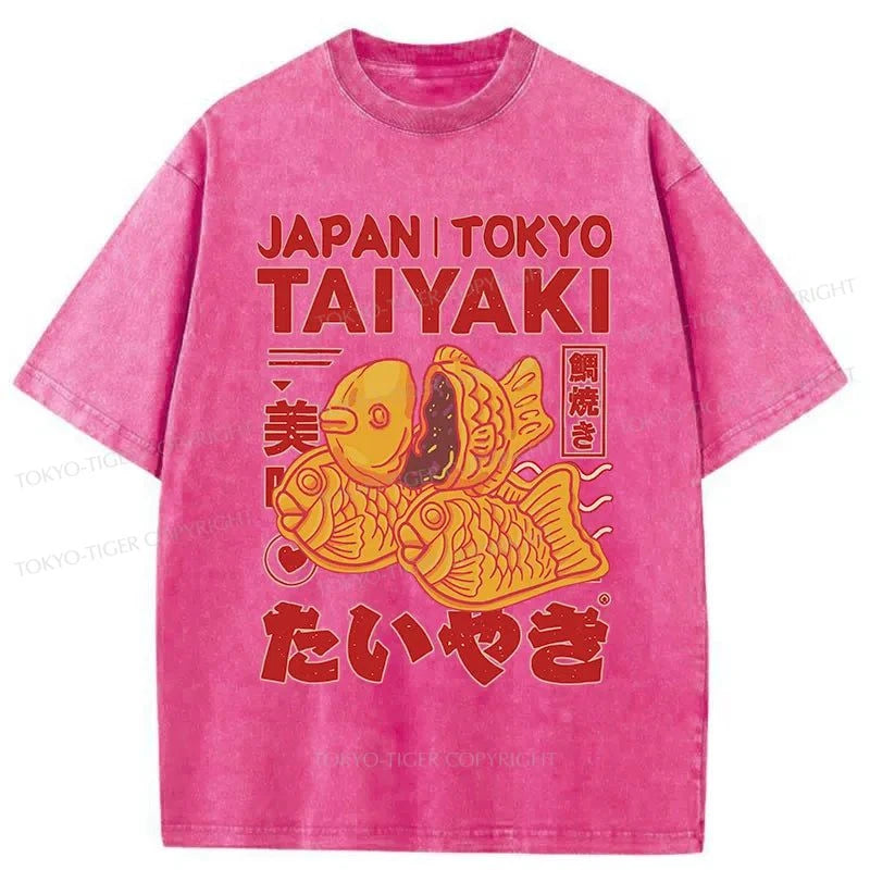 Tokyo-Tiger Taiyaki Japanese Washed T-Shirt