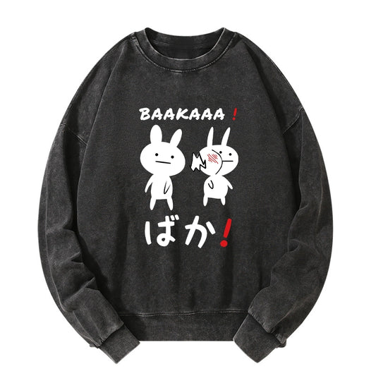 Tokyo-Tiger Anime Baka Manga Slap Washed Sweatshirt