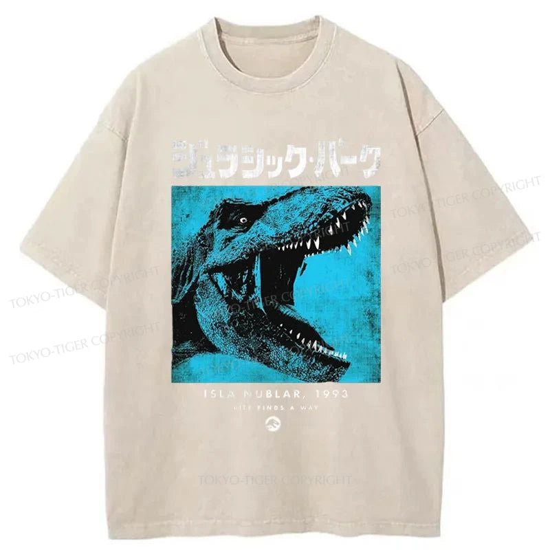 Tokyo-Tiger Jurassic Park T-Rex Japanese Washed T-Shirt