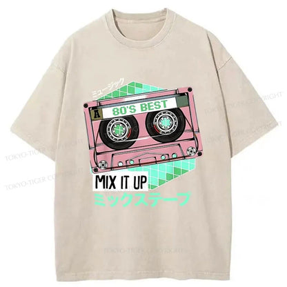 Tokyo-Tiger Cassette Tape Japanese Washed T-Shirt