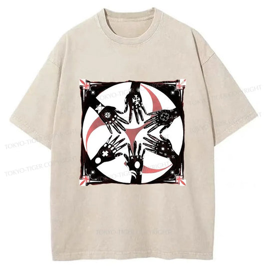 Tokyo-Tiger Ryukyu Hajichi Womens' Traditional Tattoo Washed T-Shirt