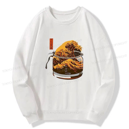 Tokyo-Tiger The Great Wave Of Coffee Japanese Sweatshirt