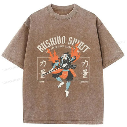 Tokyo-Tiger Bushido Spirit Japanese Washed T-Shirt