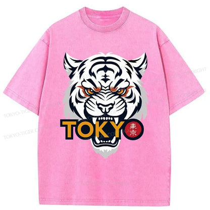 Tokyo-Tiger Logo Washed T-Shirt