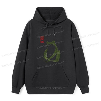 Tokyo-Tiger Woodblock Print Frog Classic Hoodie