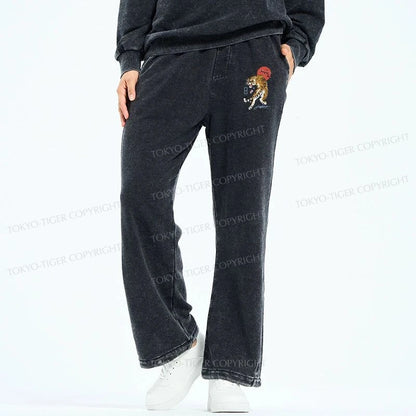 Tokyo-Tiger Tiger Blossom Japanese Sakura Washed Sweatpants