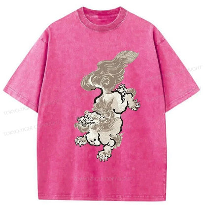 Tokyo-Tiger Komainu Japanese Washed T-Shirt