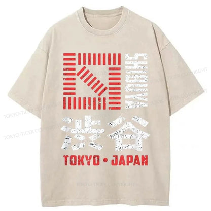 Tokyo-Tiger Shibuya Japan Washed T-Shirt