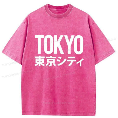 Tokyo-Tiger Tokyo City Washed T-Shirt