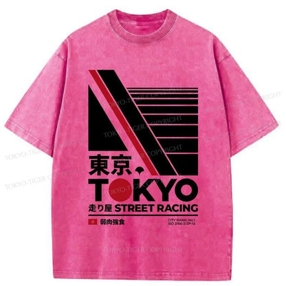 Tokyo-Tiger Tokyo Street Racing Washed T-Shirt