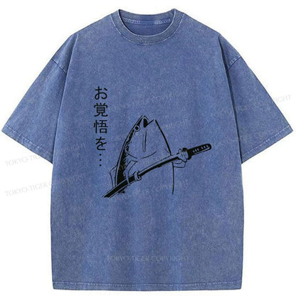 Tokyo-Tiger The Fish With The Knife Japanese Washed T-Shirt