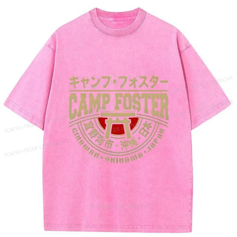 Tokyo-Tiger Camp Foster Okinawa Japanese Washed T-Shirt