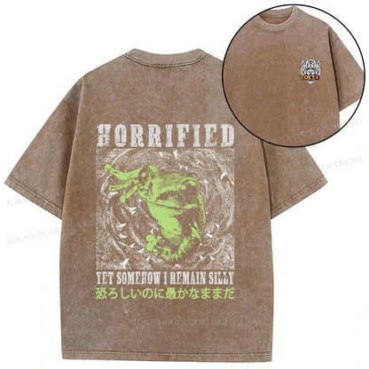 Tokyo-Tiger Silly Frog Japanese Front Back Washed T-Shirt