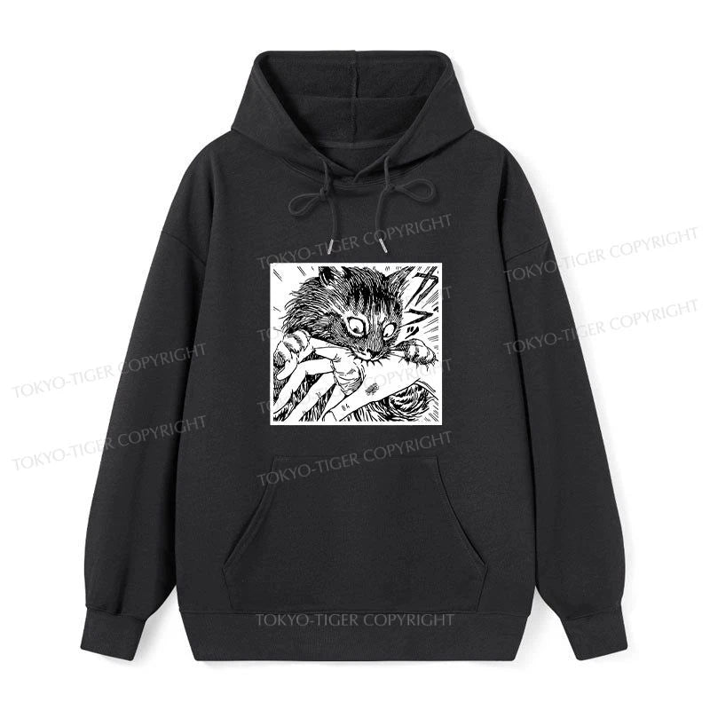 Tokyo-Tiger Creepy Cat Anime Horror Anteater Classic Hoodie