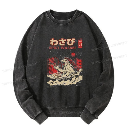 Tokyo-Tiger Spicy Wasabi Washed Sweatshirt