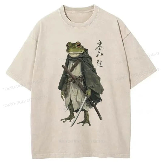 Tokyo-Tiger Frog Warrior Japan Washed T-Shirt