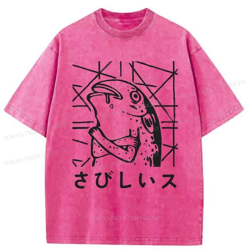 Tokyo-Tiger Lonely Fish Washed T-Shirt