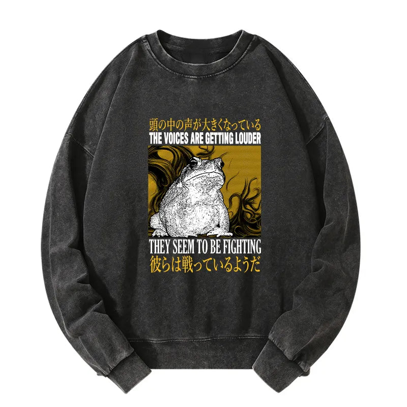 Tokyo-Tiger The Voices Are Getting Louder Frog Washed Sweatshirt