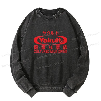 Tokyo-Tiger Yakult Logo Washed Sweatshirt