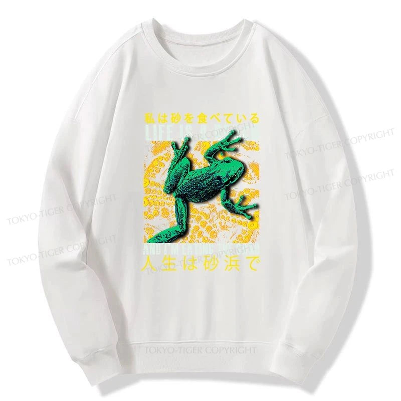 Tokyo-Tiger Life Is A Beach I'M Eating The Sand Sweatshirt