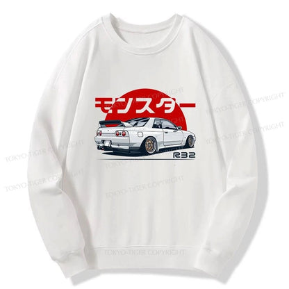 Tokyo-Tiger Monster. Skyline R32 GTR Sweatshirt