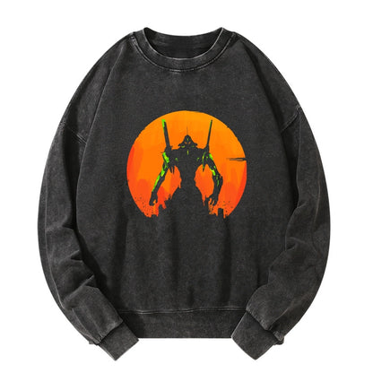 Tokyo-Tiger Robot Warrior Vintage Washed Sweatshirt