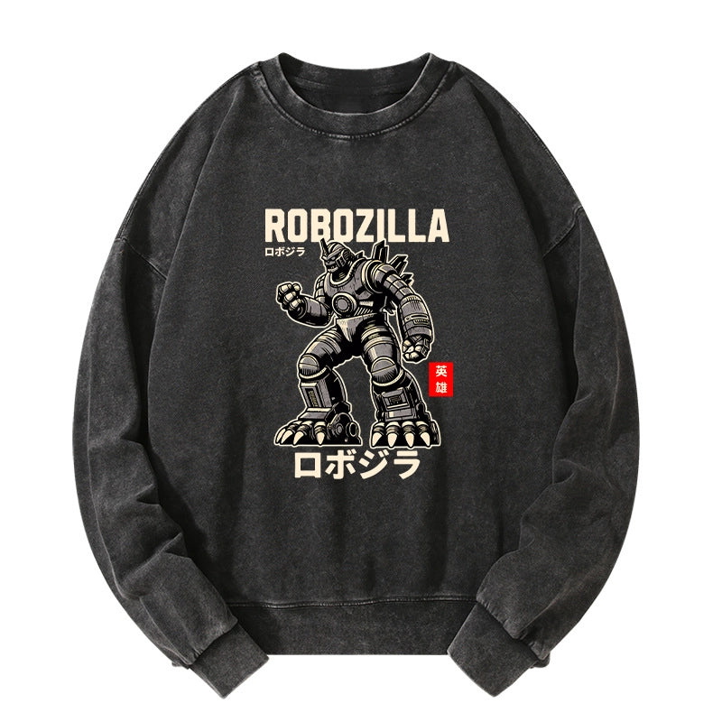 Tokyo-Tiger RoboZilla Manga Japanese Washed Sweatshirt