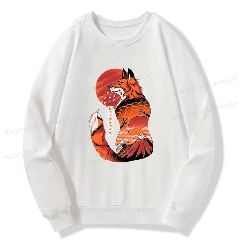 Tokyo-Tiger Japanese Fox KitsuneTattoo Sweatshirt