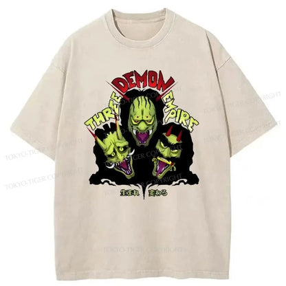 Tokyo-Tiger Three Demon Empires Japanese Washed T-Shirt