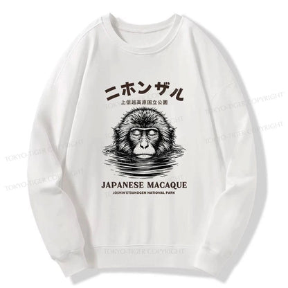 Tokyo-Tiger The Macaque Monkey In The Bath Japanese Sweatshirt