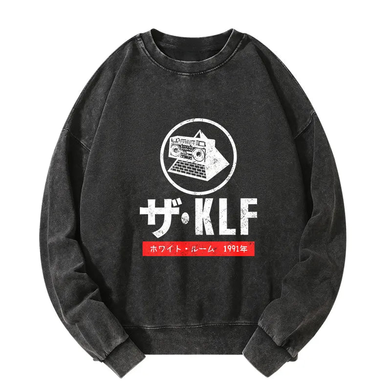 Tokyo-Tiger KLF Japan Vintage Black Washed Sweatshirt