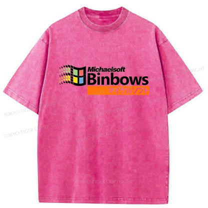 Tokyo-Tiger Michaelsoft Binbows Essential Washed T-Shirt