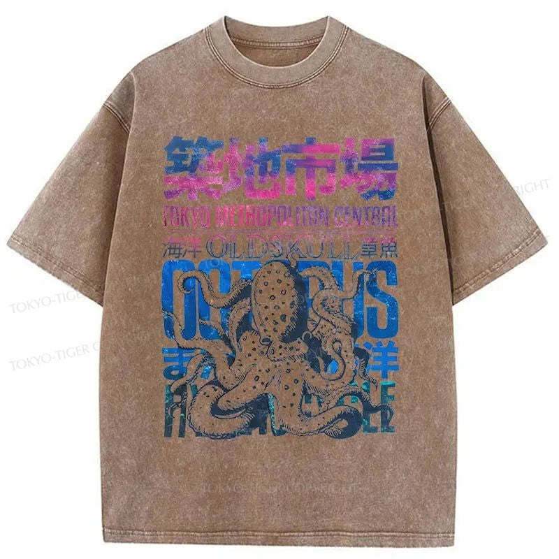 Tokyo-Tiger Vintage Tsukiji Fish Market Washed T-Shirt