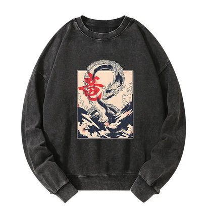 Tokyo-Tiger Sea Dragon Japanese Washed Sweatshirt