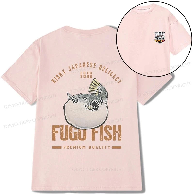 Tokyo-Tiger Fugu Fish Japanese Front Back Classic T-Shirt